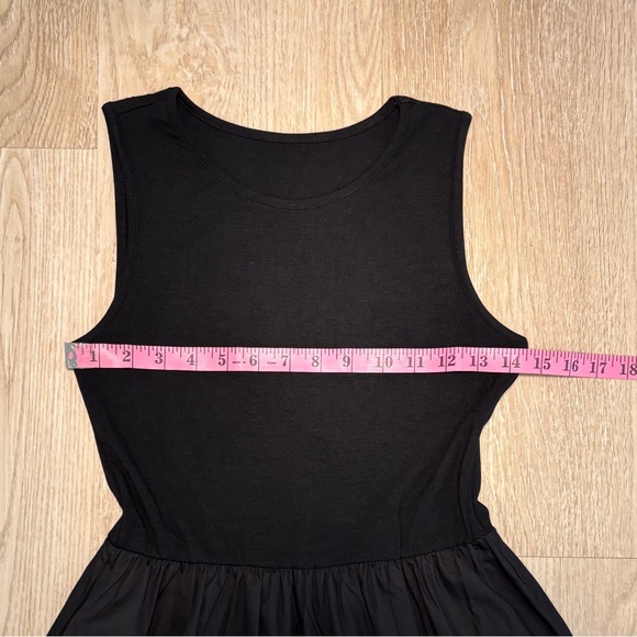 Commense Leisure Crew Neck Maxi Long Dress Black with Pockets Size Medium - Picture 7 of 9